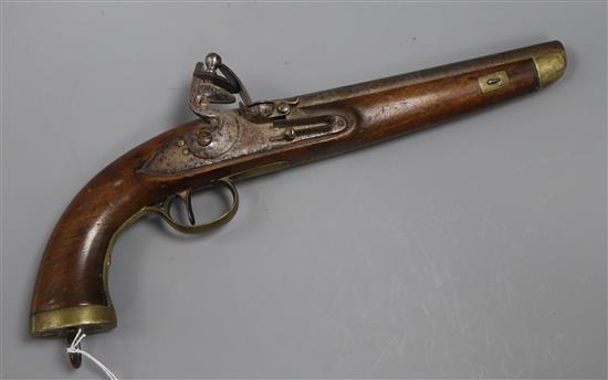 A flintlock pistol